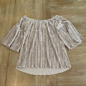 Christian Caliendo Velvet Off Shoulder Top